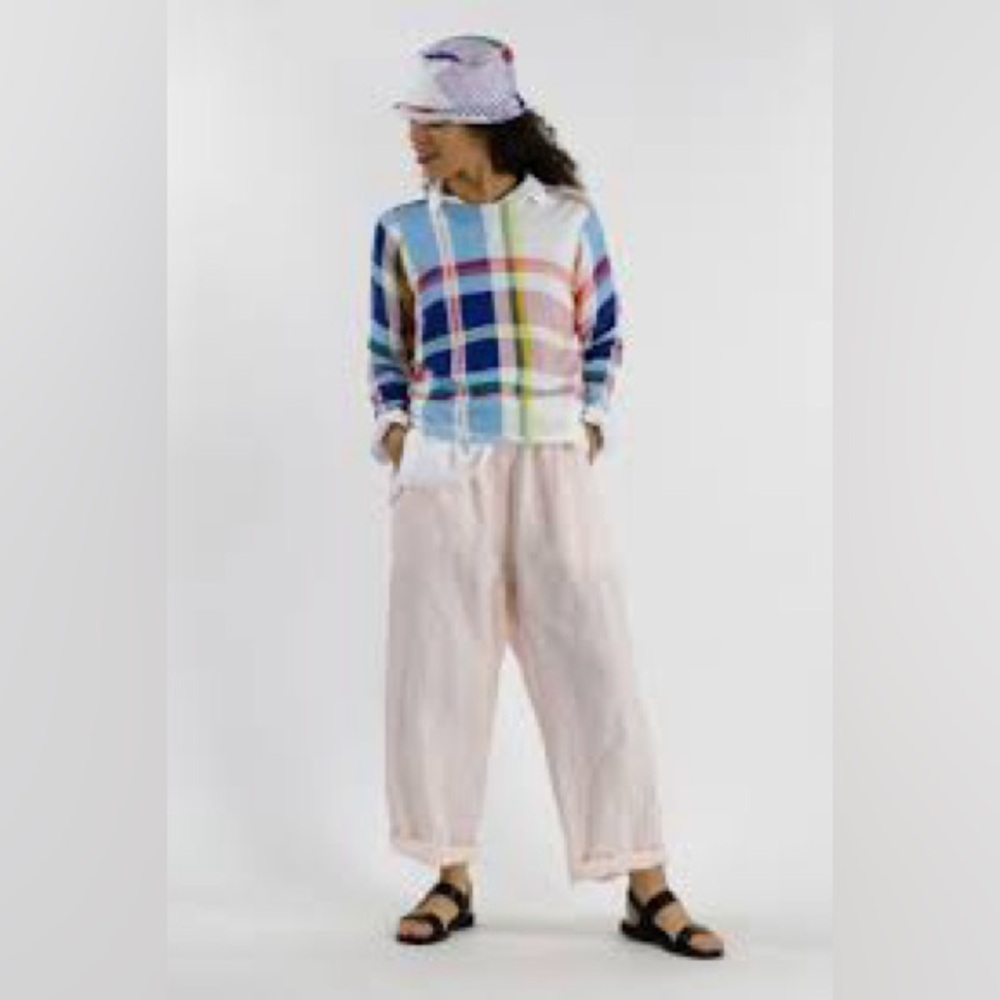 Manuelle Guibal Petit Pull Popain Check Orint Cream Red Multi Size 1 (Small)
